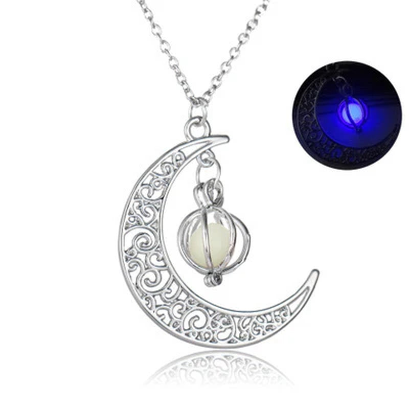 Moon glowing stone necklace 