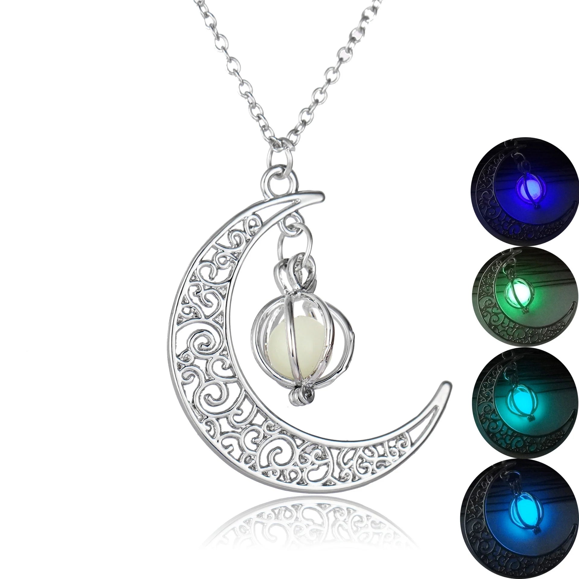 Moon glowing stone necklace 