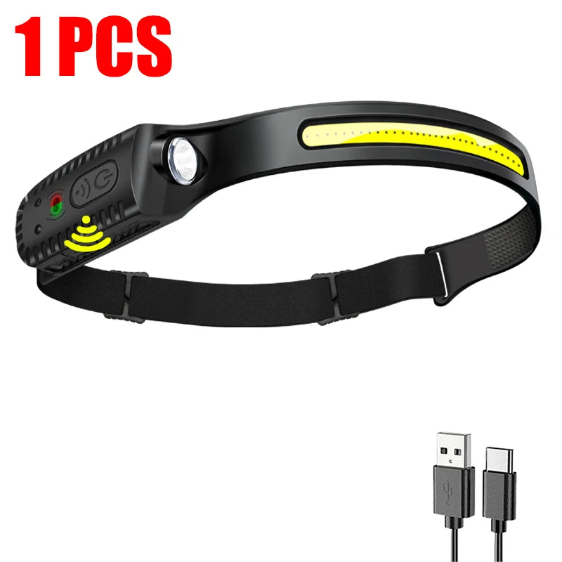 USB Rechargeable LED sensor headlamp 