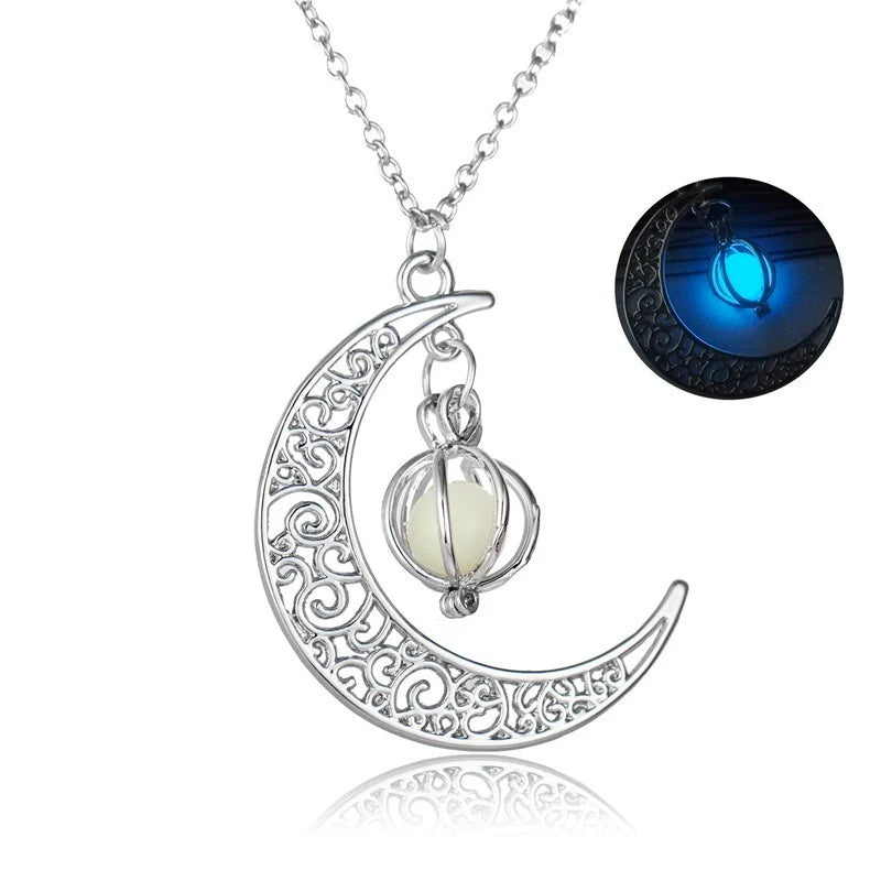 Moon glowing stone necklace 