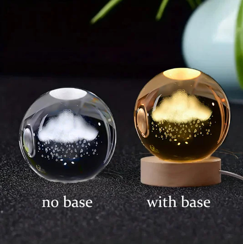 6Cm 3D crystal ball planet night light 