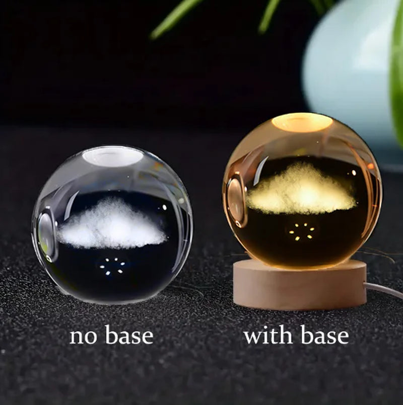 6Cm 3D crystal ball planet night light 