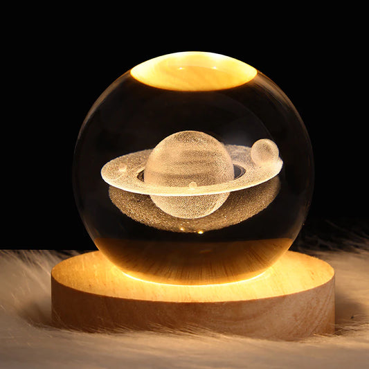 Starry sky and planets crystal ball night lamp 