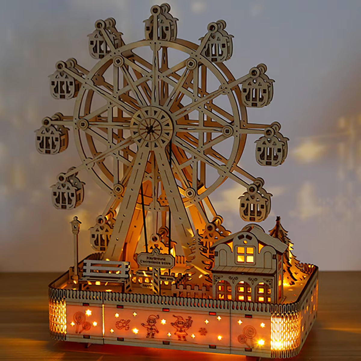 Ferris wheel DIY 3D wooden puzzle 