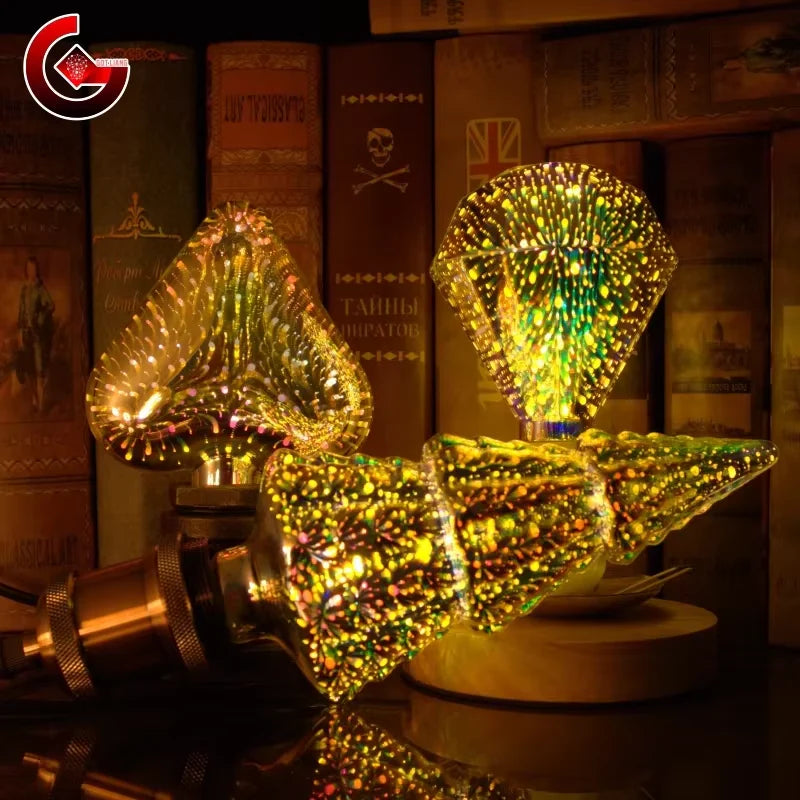 3D Decoration LED fireworks lamp night light 