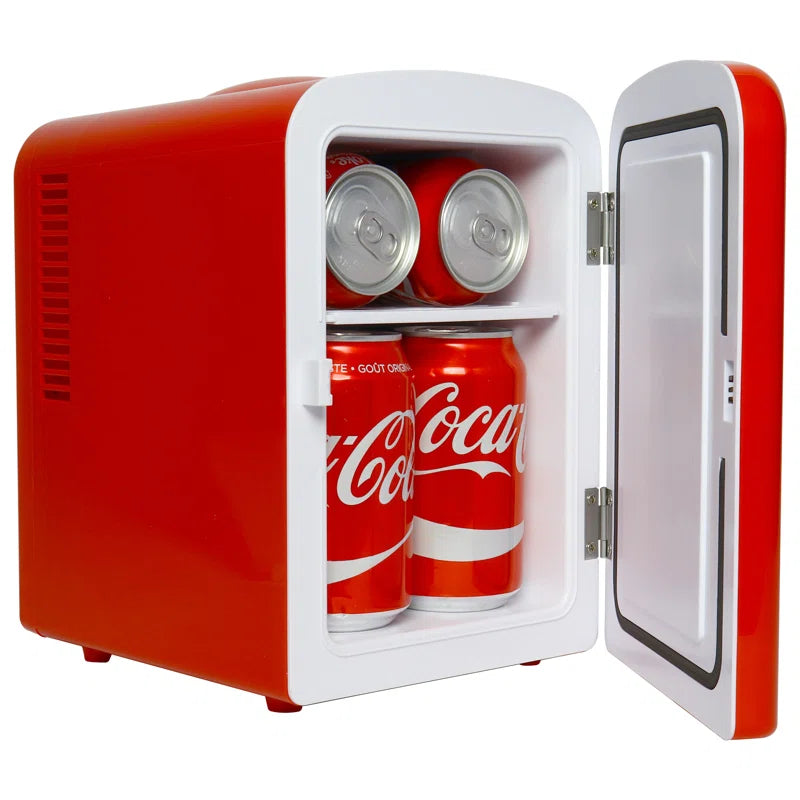 4L Coca Cola Mini Fridge with Wireless Speaker - Red