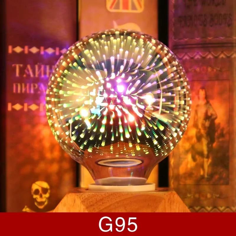 3D Decoration LED fireworks lamp night light 